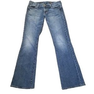 Express Jeans Women's Size 8 Stella Boot Leg Low Rise Embroidered Pockets